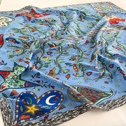 Damen Baumwollschal 90cm quadratisch Luxus Hijab Kopftuch Bandana Pashmina