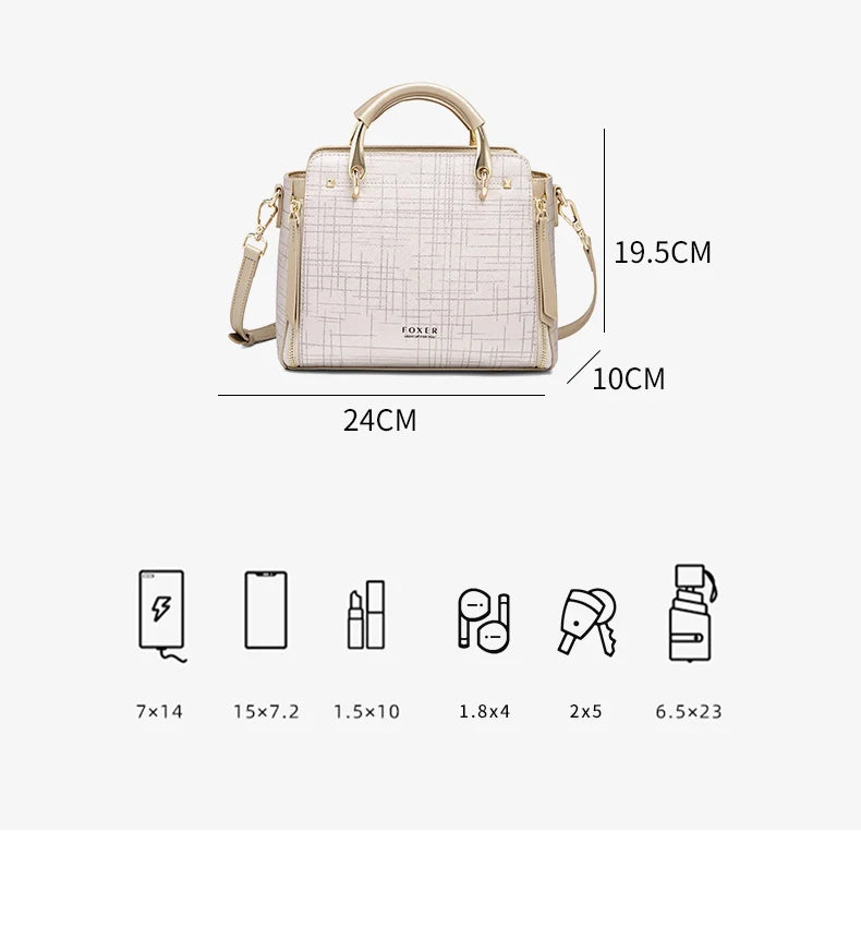Damen Schultertasche aus Split-Leder mit Luxus-Design Crossbody