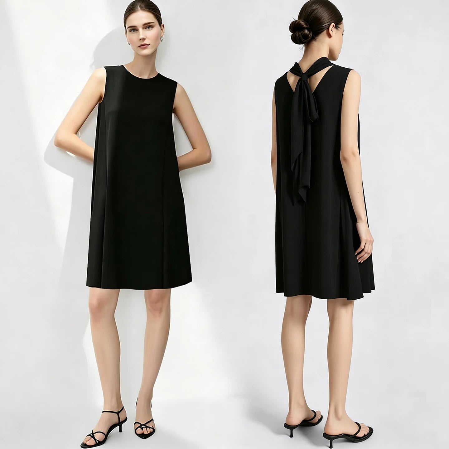 Elegantes A Linien Sommerkleid Für Damen Mit Bindeband