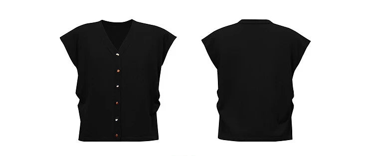 Damen V-Ausschnitt Cardigan Crop Kurzarm Viskose Sommer