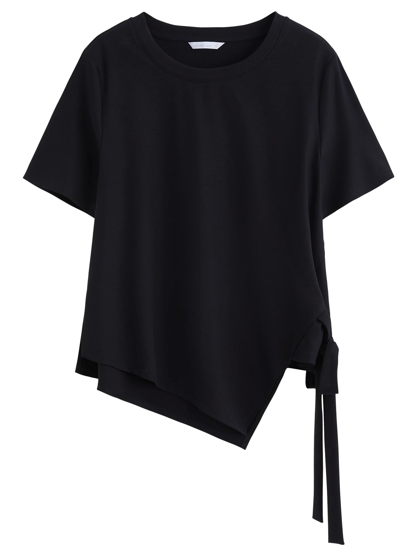 Damen Vintage T-Shirt mit Kontrastnähten und Rundhalsausschnitt – Lässiger Schnitt aus atmungsaktivem Baumwollmix für einen schicken Freizeitlook