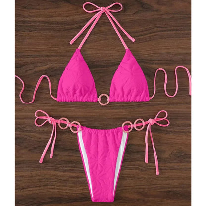Dreiteiliges Damen-Bikini-Set im brasilianischen Stil – ideal für Strand und Pool