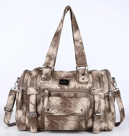Damen-Schultertasche aus PU-Leder mit Top-Griff und extrem großem Fassungsvermögen für Alltag