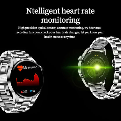 Männer Smartwatch mit Bluetooth Anruf und Fitness Herzfrequenz Monitor
