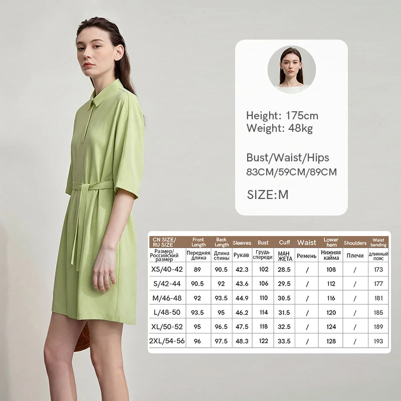 Elegantes Damen Hemdkleid Baumwolle Bequemer Fit Für Büro