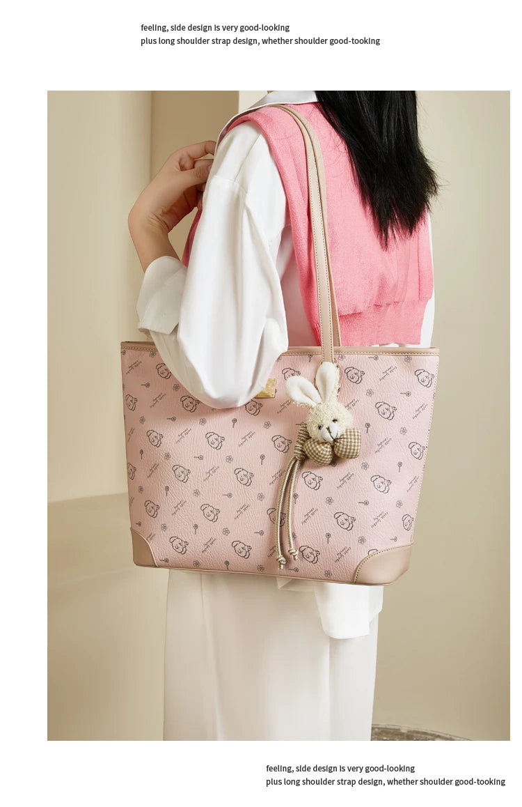 Damen Schultertasche Aus PU-Leder Mit Großer Kapazität Und Alltagslook