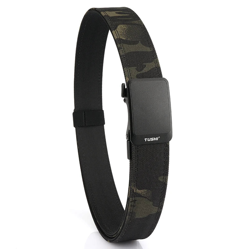 Herren-Taktischer Gürtel aus Nylon mit automatischer Metall-Schnalle und matte Oberfläche