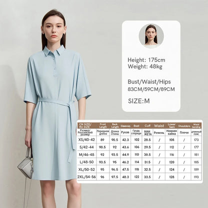 Elegantes Damen Hemdkleid Baumwolle Bequemer Fit Für Büro
