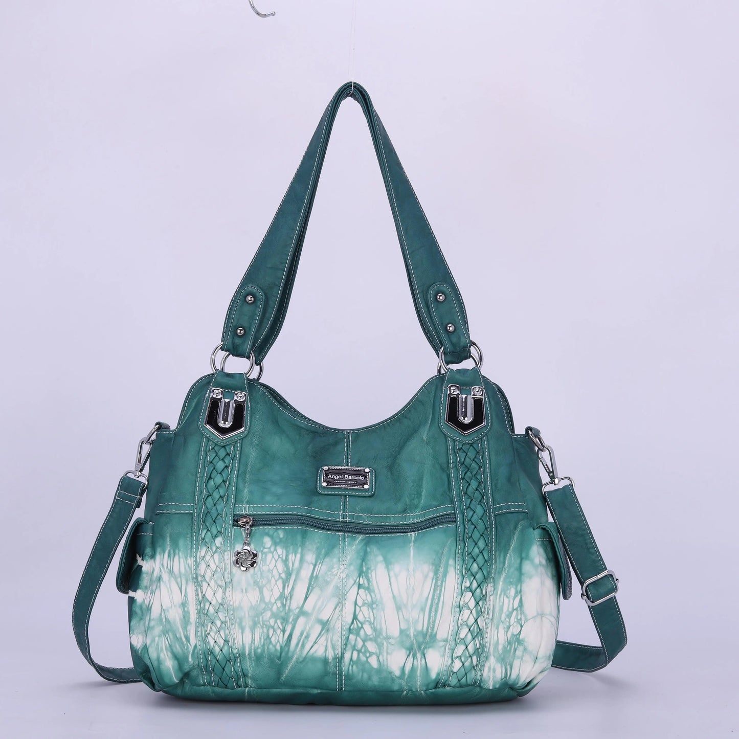 Damen-Schultertasche Aus PU-Leder Mit Reißverschluss Und Innenfächern Großes Stauraumvolumen