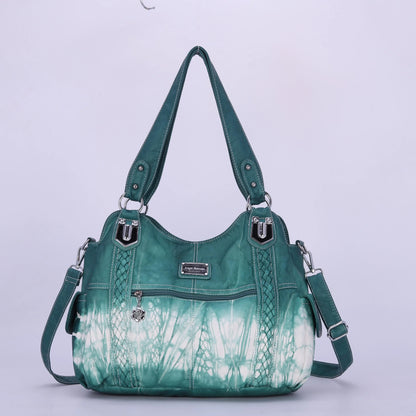 Damen-Schultertasche Aus PU-Leder Mit Reißverschluss Und Innenfächern Großes Stauraumvolumen
