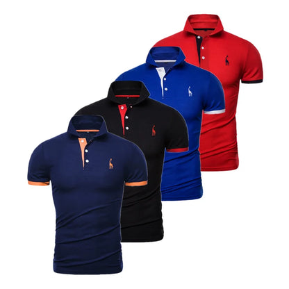 Elegantes Slim Fit Poloshirt Herren Stickerei Business Look