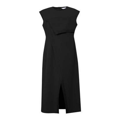 Elegantes Slim Kleid Für Damen Mit O Ausschnitt Leichter Stretch Business