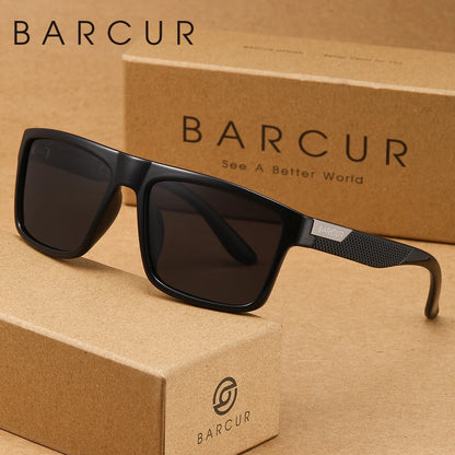 Sonnenbrille quadratisch Business minimalistisch UV400 polarisiert Herren