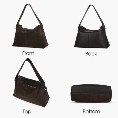Große Wildleder Hobo-Tasche | Damen Schultertasche