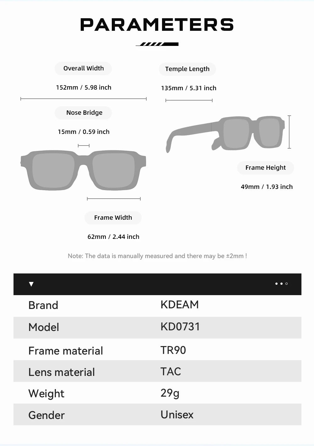 Sonnenbrille quadratisch polarisiert Vintage Bergsteigen Reißverschlussetui Herren