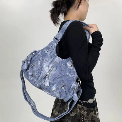 Damen-Schultertasche Kompakte Größe mit Reißverschluss Alltagsbegleiterin Leicht Praktisch