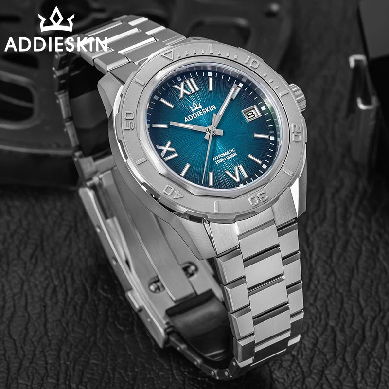 Herren-Automatikuhr mit Saphirglas und Deep-Blue-Zifferblatt