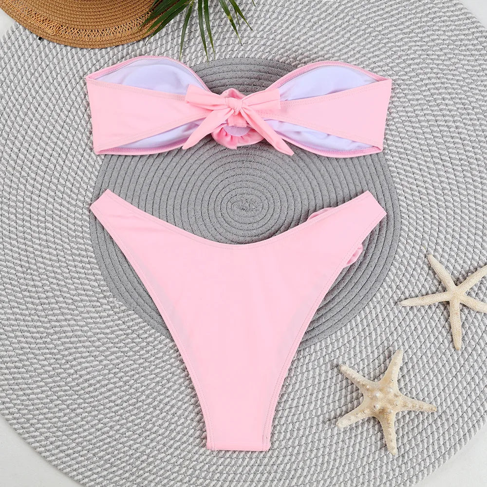 Dreiteiliges Damen-Bikini-Set im brasilianischen Stil – ideal für Strand und Pool