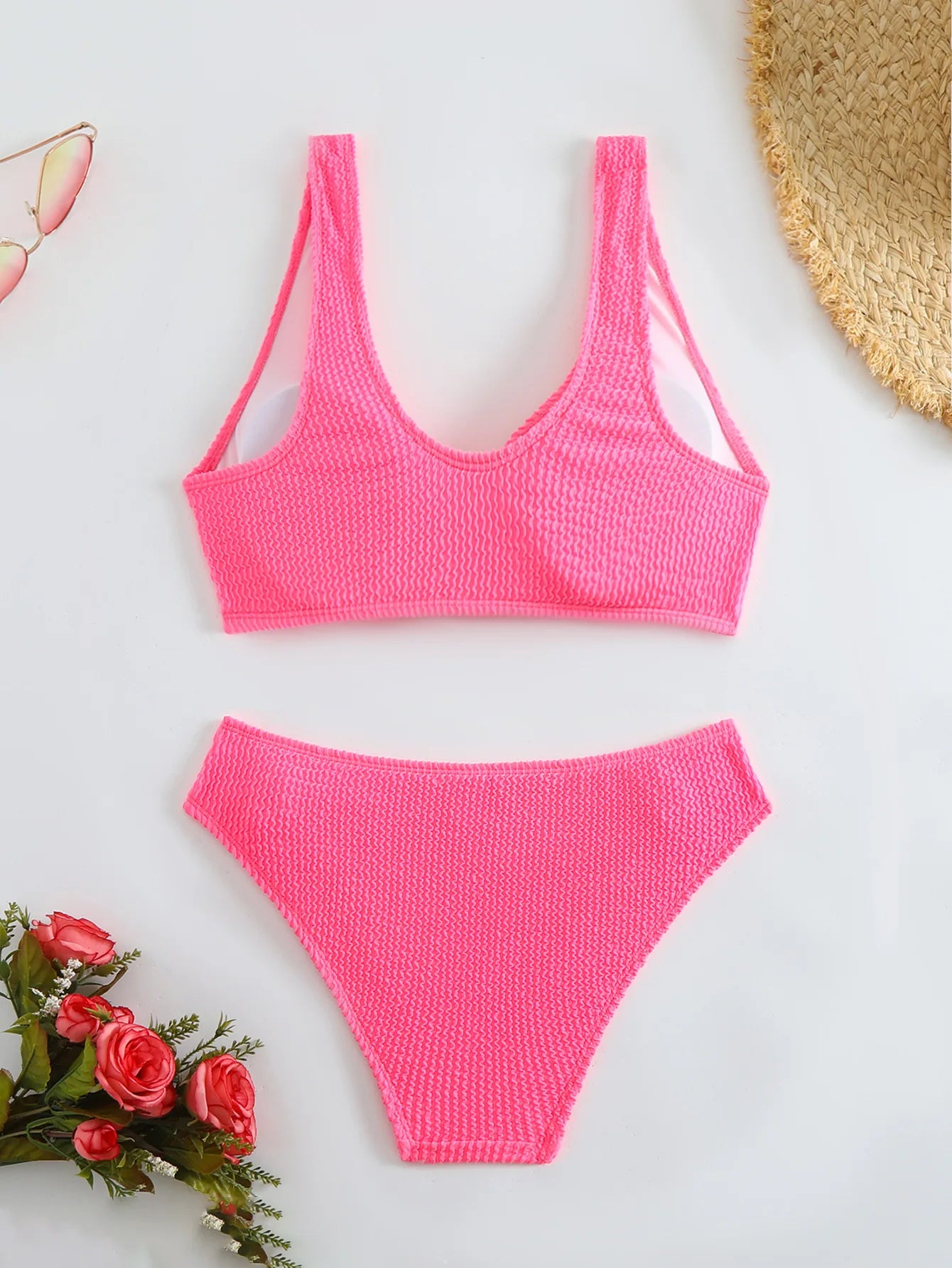 Braunes Bikini-Set mit Push-up-Effekt – verführerische Bademode für Strand und Pool