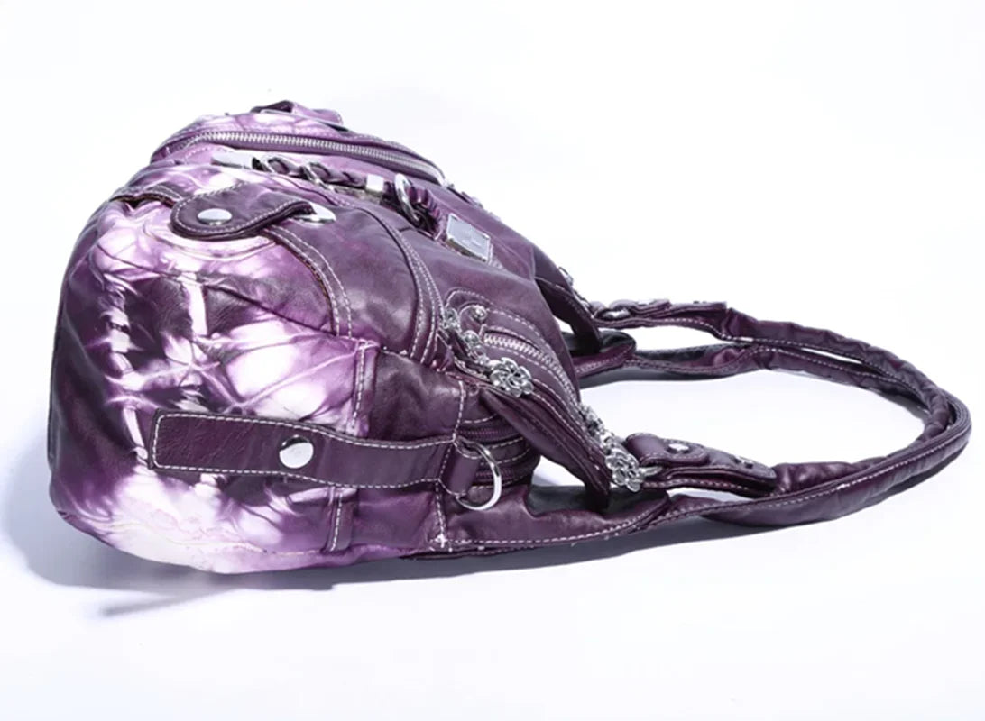 Damen-Schultertasche Mit Buntem Muster Und Vielseitigem Alltagsbegleiter Für Alltag Und Freizeit