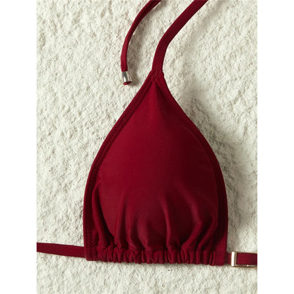 Damen-Badeanzug V-Ausschnitt Netzstrick rückenfrei Monokini Weste