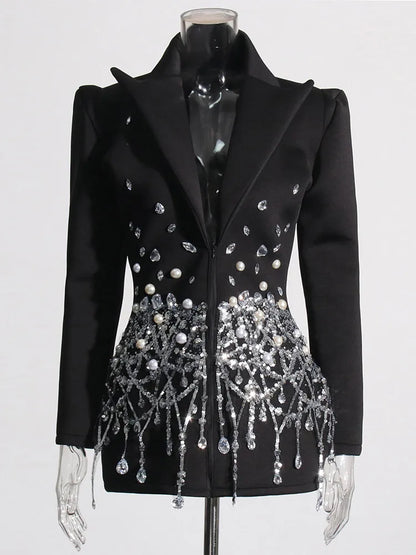 Elegantes ärmelloses Midi-Kleid mit Rundhalsausschnitt und Patchwork-Schal – stilvolle Tunika für Damen