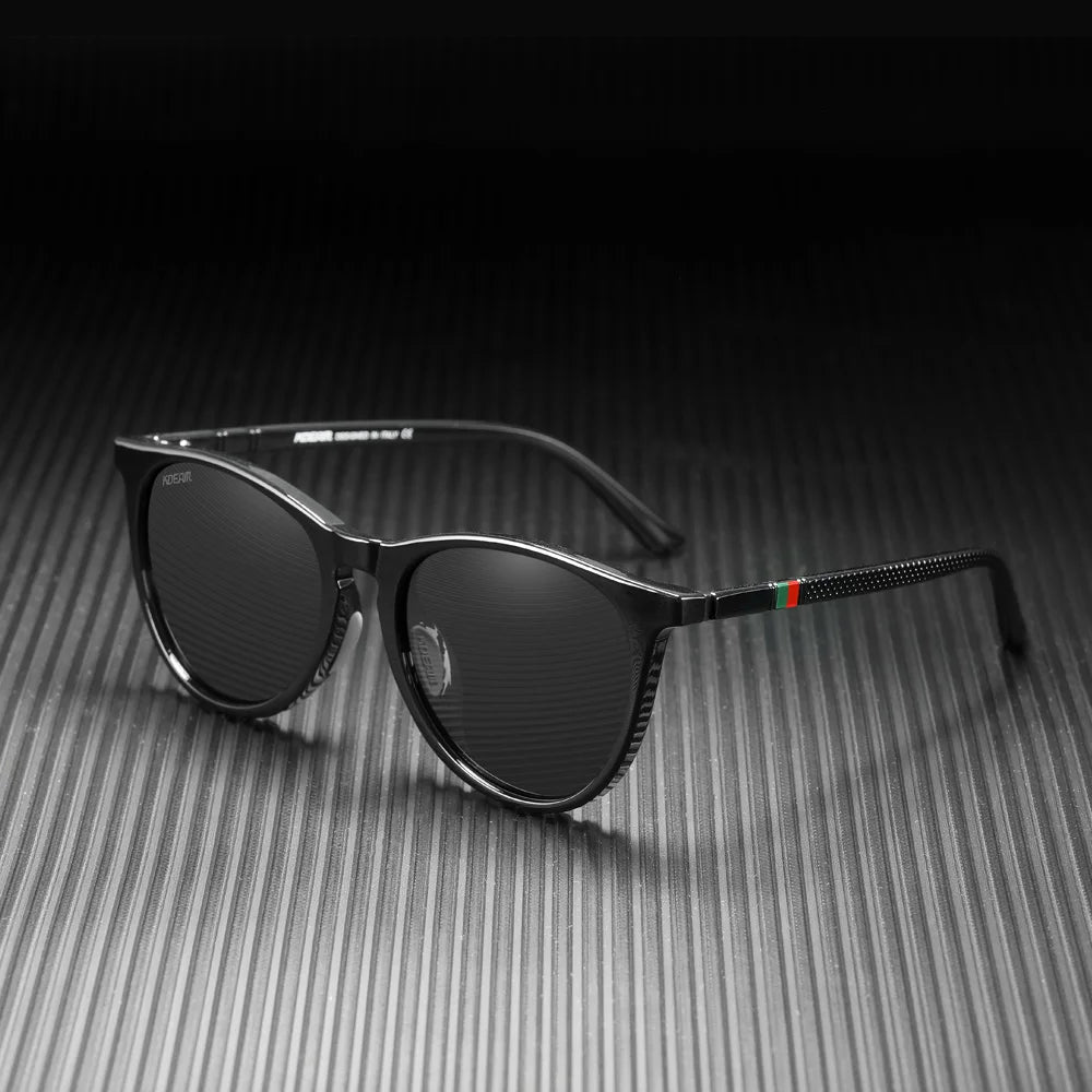Damen-Sonnenbrille oval Vintage polarisiert Metallscharnier elegant