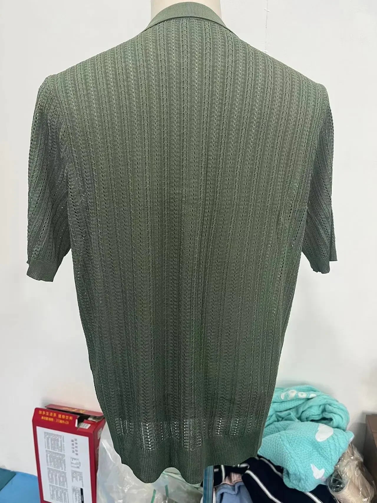 Herren Kurzarmshirt mit Dreiviertelärmeln im koreanischen Stil – elegantes, leichtes Sommer-Oberteil aus Eisseide