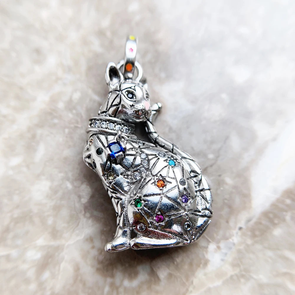 Damen-Charm-Anhänger Amulett magisch Natur Glück aus Sterlingsilber