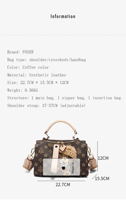 Damen-Handtasche Crossbody mit verstellbarem Tragegurt aus Kunstleder für Büro und Freizeit