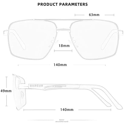 Sonnenbrille Pilot Edelstahl HD polarisiert UV400 Spiegel Herren