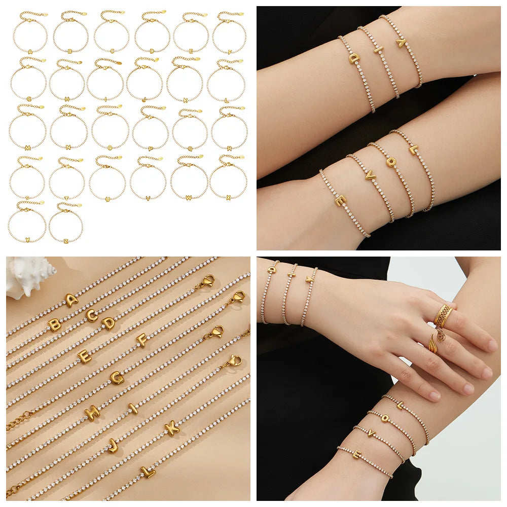 Damen-Armband mit Initialen-Buchstabe