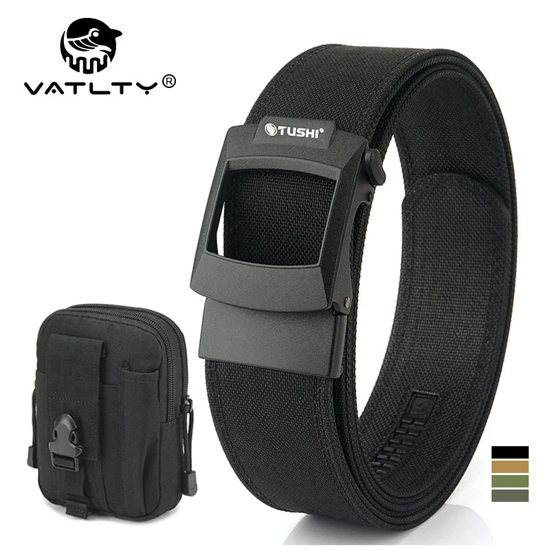 Herren-Taktischer Nylon-Gürtel Verstellbar mit Automatik-Schnalle 4,3 cm Breite Alltagsseinsatz
