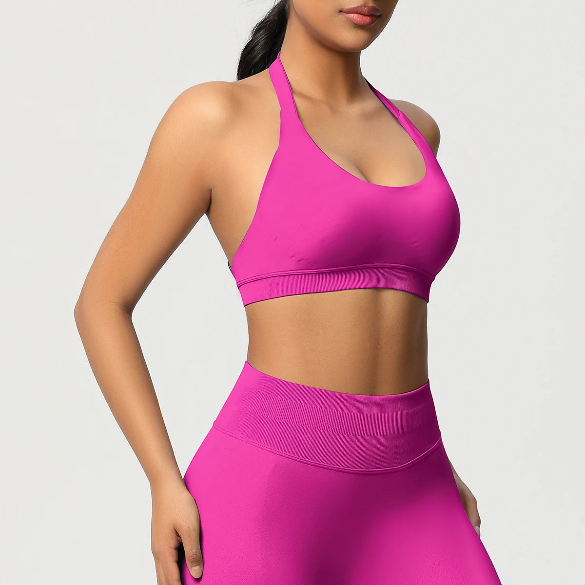Nahtloser Sport-BH in kräftigem Pink mit nahtloser, körpernaher Passform