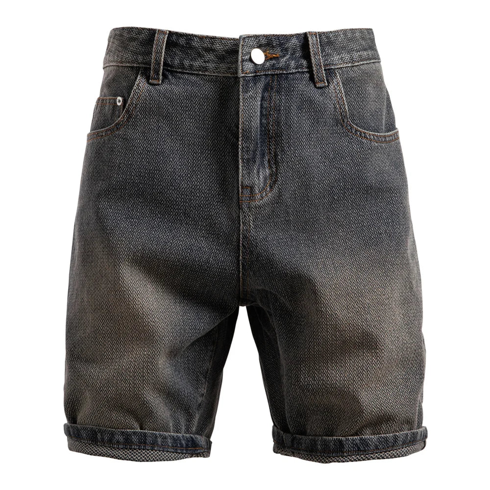 Retro-Denim Shorts Aus Baumwollmischung | Lässige Streetwear