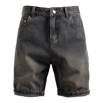 Retro-Denim Shorts Aus Baumwollmischung | Lässige Streetwear