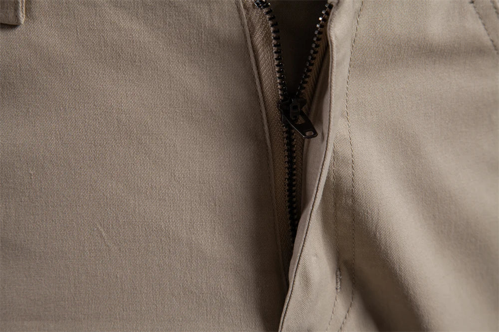 AIOPESON Herren-Sommershorts aus 100 % Baumwolle, lässige 11-farbige, leichte Straßenshorts mit mehreren Taschen
