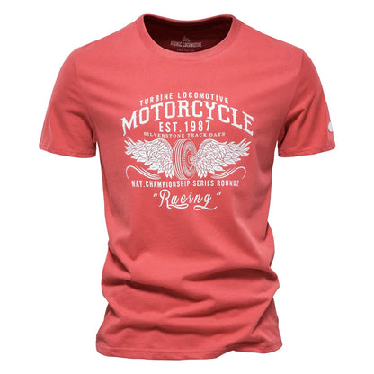 Herren T-Shirt aus Baumwolle mit hochwertigem Druck im lässigen Stil