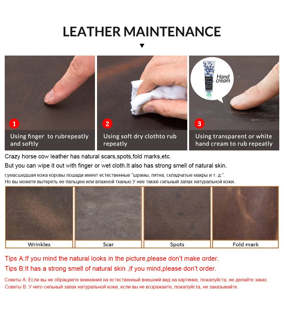 Herren Echtleder Geldbörse Trifold Metallkette RFID Kartenhalter Geldclip