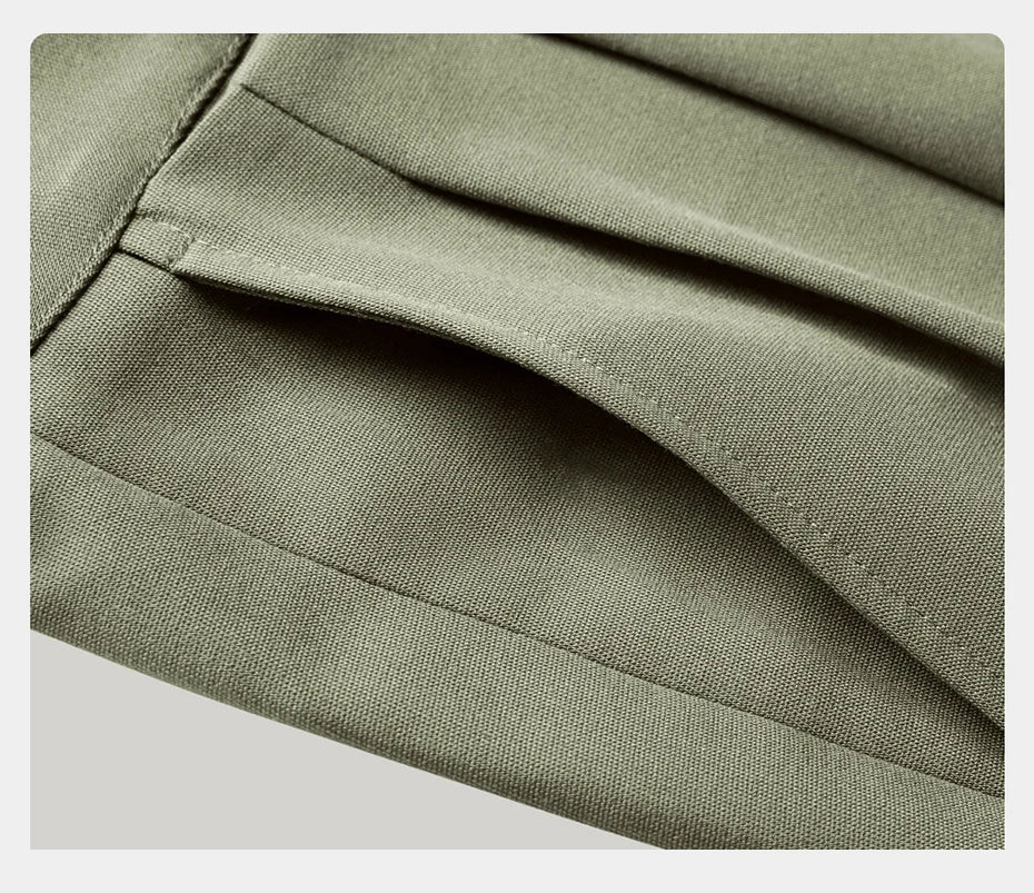 Herren anzüge Hose hohe Taille Freizeit neunte Hose Armee grün braun Khaki Italien Casual Style Hose plus Größe 40 Frühling Herbst
