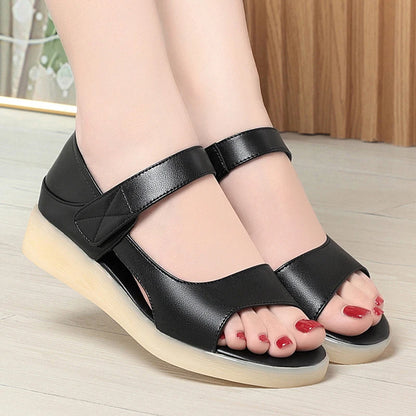 AIYUQI Damen-Sandalen, flach, 2025, neue rutschfeste römische Sandalen, weiblich, Sommer, große Mutter-Schuhe