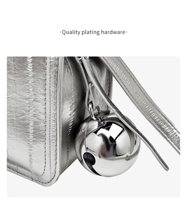 Damen Schultertasche aus Kunstleder und Spaltleder mit Kordelzug