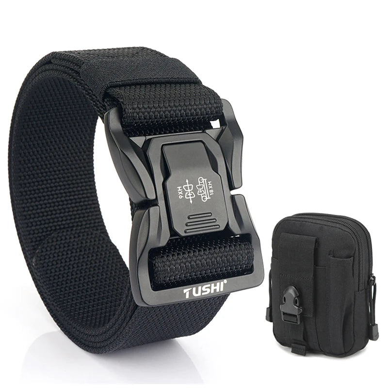 VATLTY New 4.3cm Tactical Outdoor Belt Tight Nylon Aluminum Buckle Quick Release Men's Military Belt Casual Wide Waistband Male
