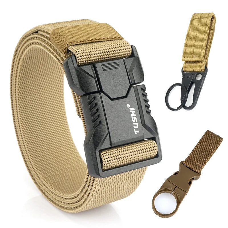 Unisex-Gürtel Outdoor Mit Aluminium-Schnalle Und Schnellverschluss Für Jeans Und Freizeit