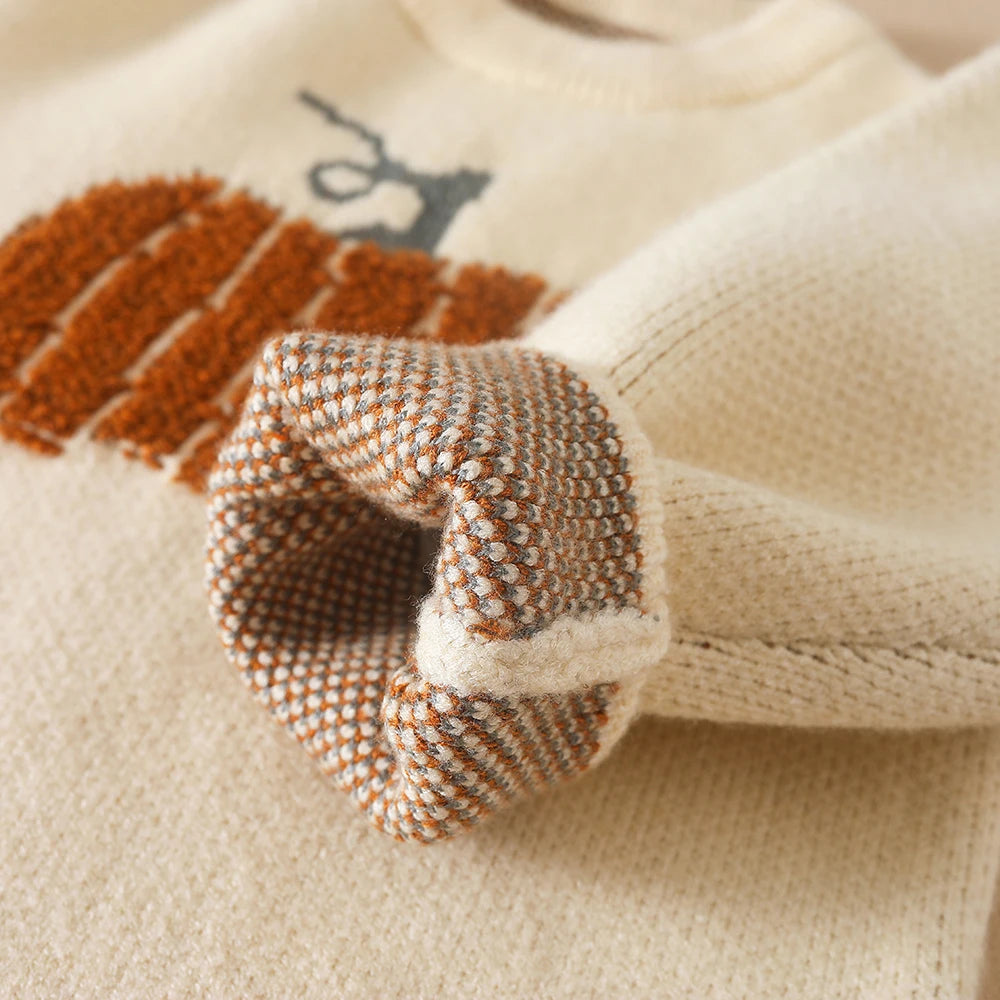 Baby Mädchen Pullover Herbst lange Ärmel Strickwaren Kinder Kürbis Kleidung Mädchen Halloween Outfit
