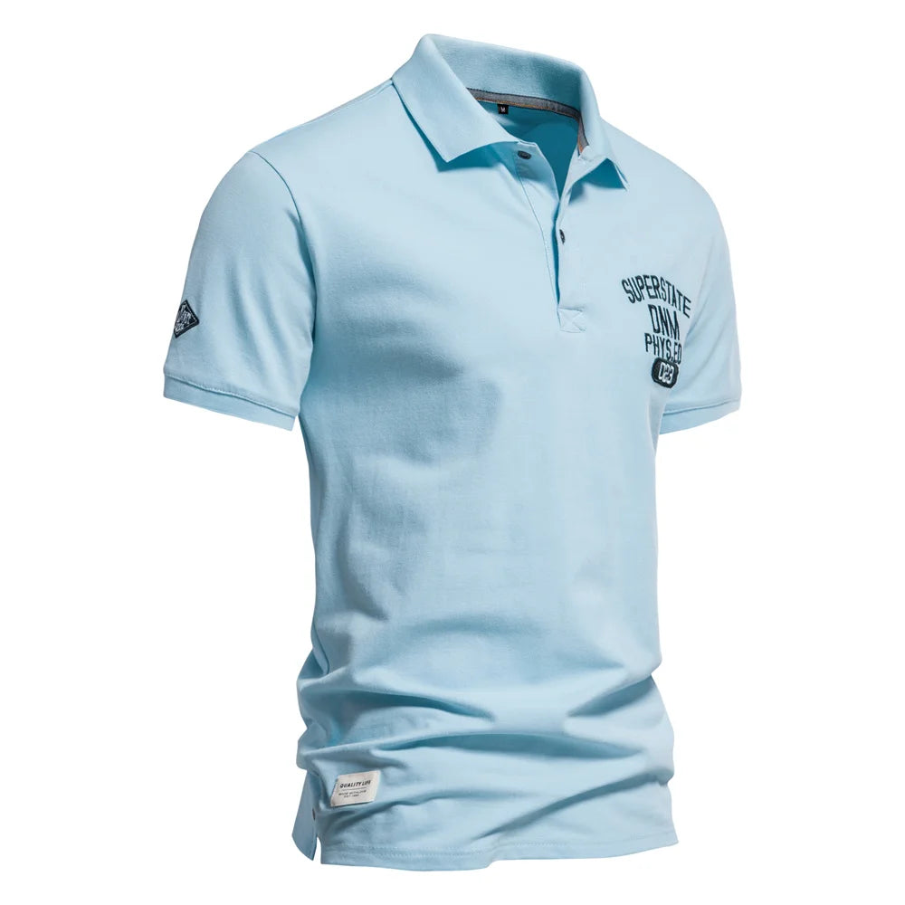 Herren Polo Shirts aus Baumwolle mit hochwertiger Stickerei für den Sommer