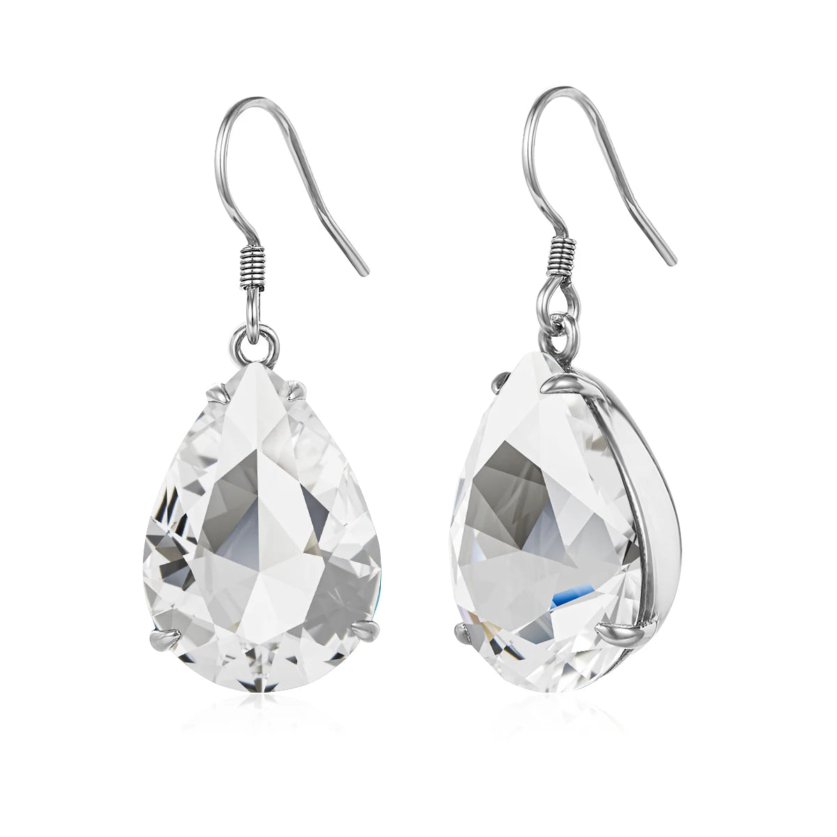 Damen-Ohrringe Tropfenform Aquamarin Blau Silber 925 Hochwertiger Luxus Schmuck Für Sie Geschenkidee