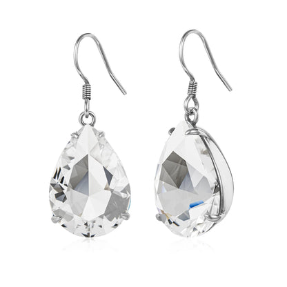 Damen-Ohrringe Tropfenform Aquamarin Blau Silber 925 Hochwertiger Luxus Schmuck Für Sie Geschenkidee