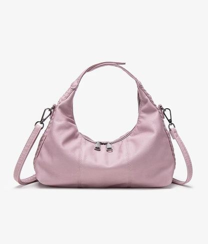 Damen-Hobo-Tasche Aus Weichem Kunstleder Mit Abnehmbarem Schulterriemen Schwarz Alltagstauglich