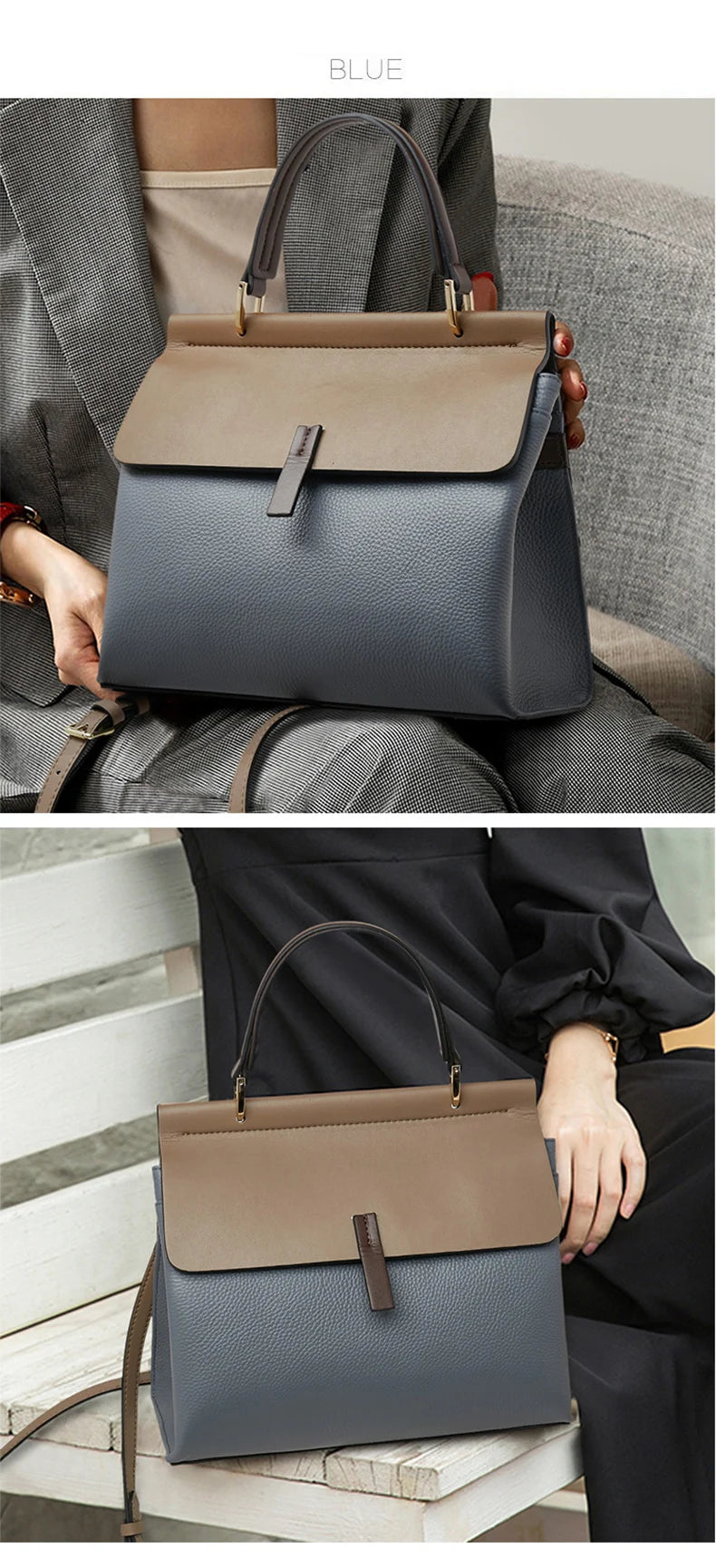 Office Damen Handtasche aus Kuhleder